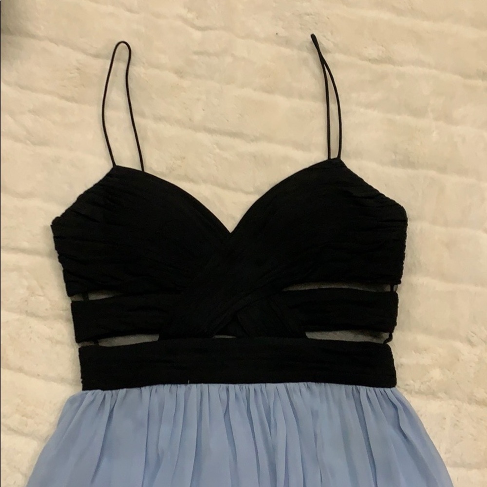Black and Blue Cutout Formal Dress, Homecoming